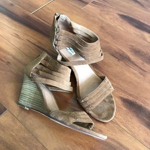 Halogen Stacked Wedge Sandals